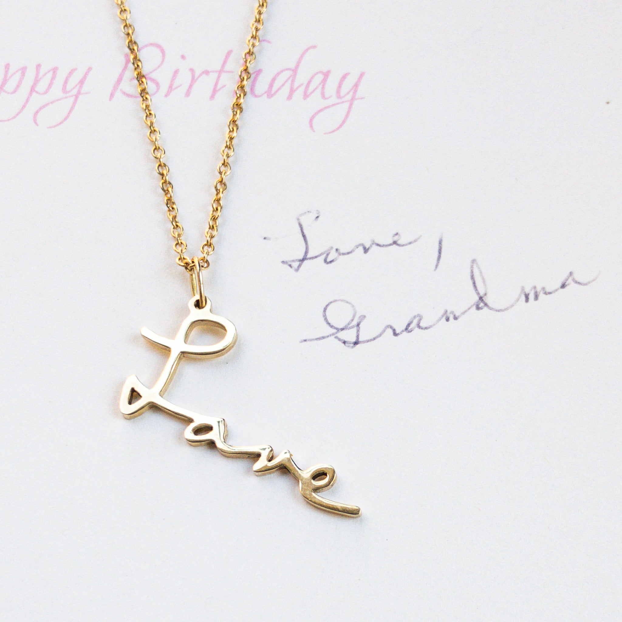 silver/gold/rose gold Custom Handwriting Necklace, Party at Rs 450 in Jaipur
