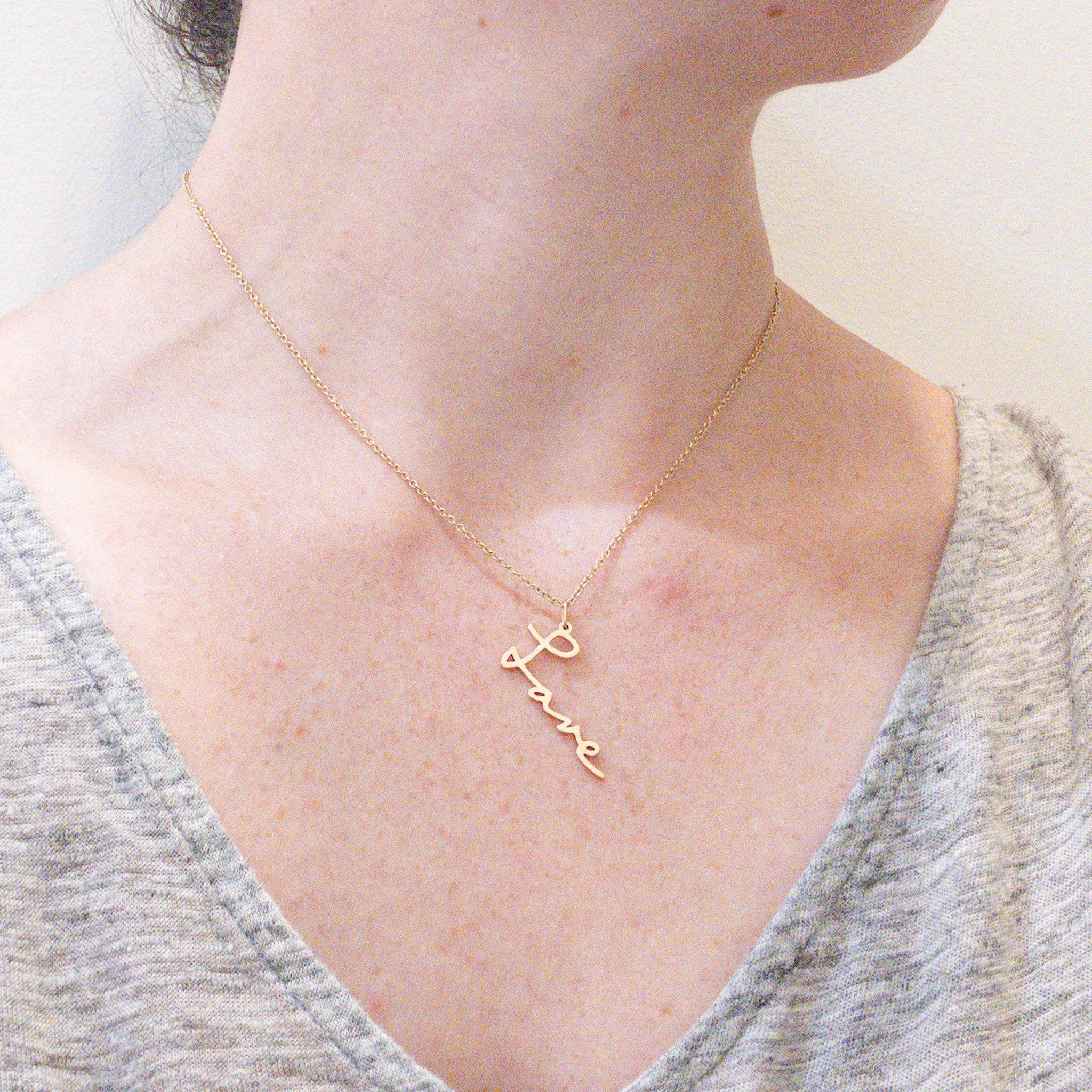 Custom 14k hot sale gold necklace